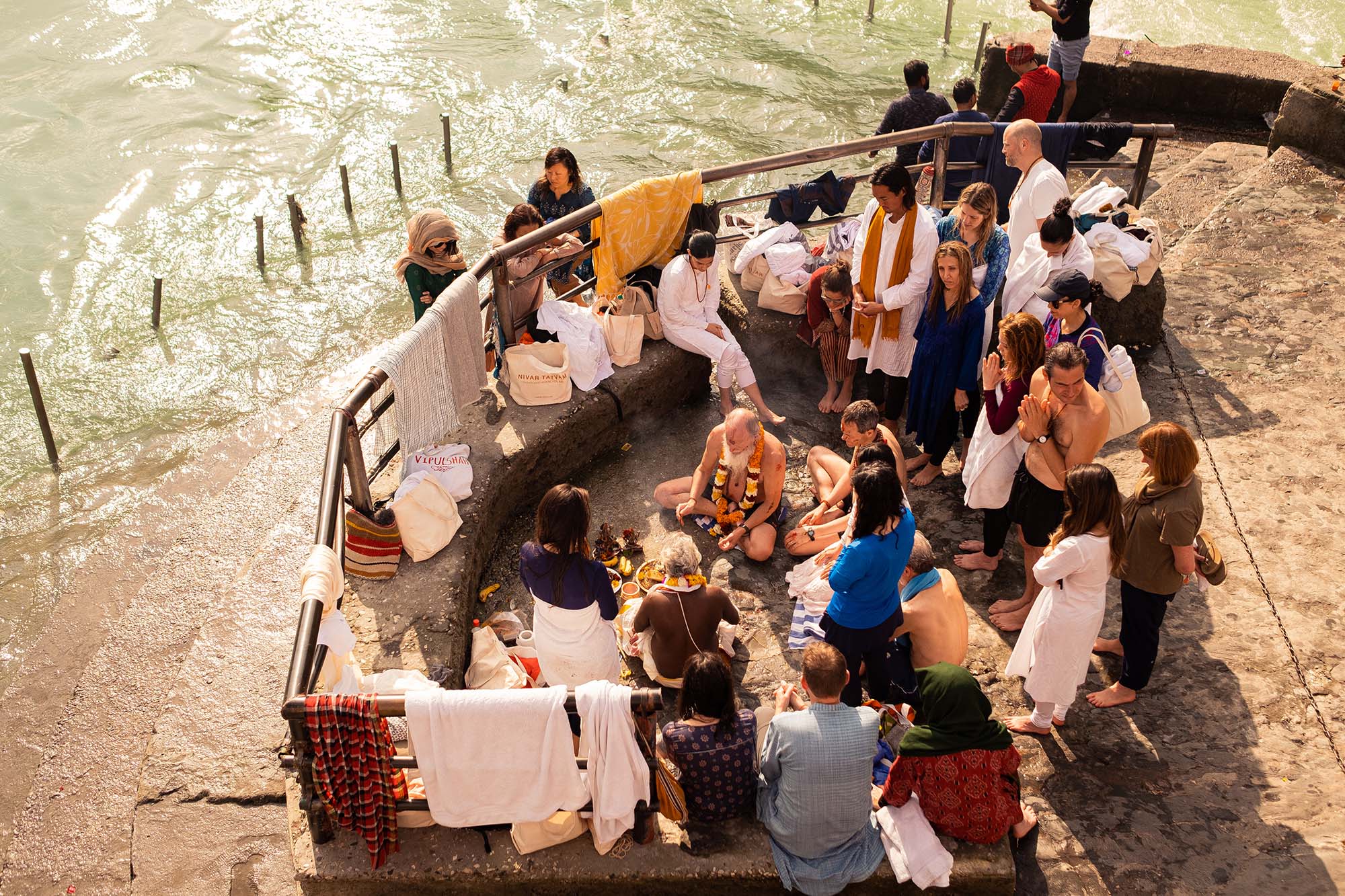 Thom Knoles in Ganges river