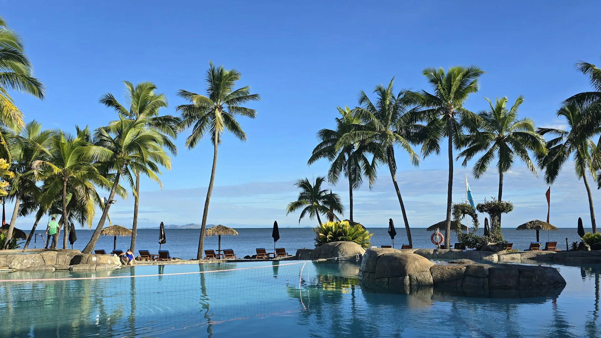pool view and the ocean