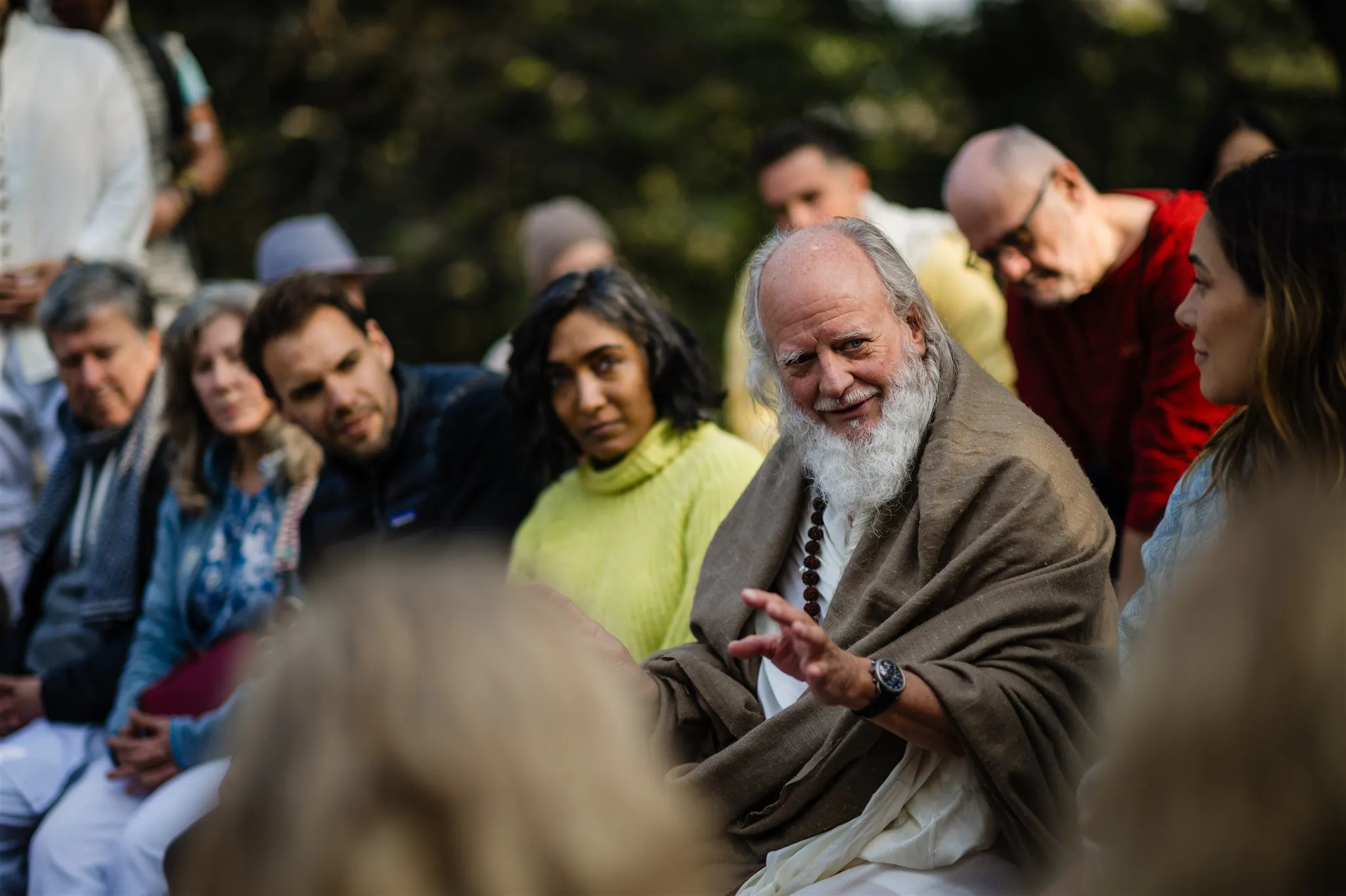 Thom Knoles with students